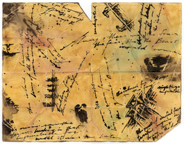 Hand-drawn Skull Island map, reverse side, by Daniel Reeve