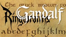 Lord of the Rings lettering and fonts by Daniel Reeve
