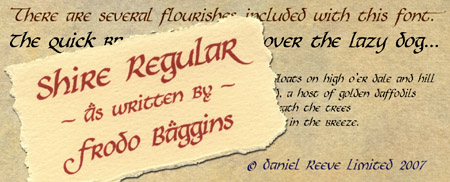 Shire Regular font by Daniel Reeve