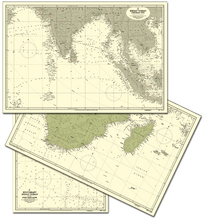 Marine charts for the King Kong movie, by Daniel Reeve