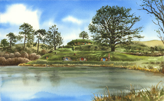 Hobbiton painting