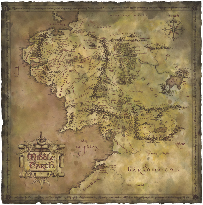 Middle-earth Map by Daniel Reeve