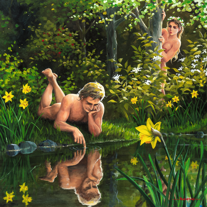 Narcissus and Echo painting by Daniel Reeve