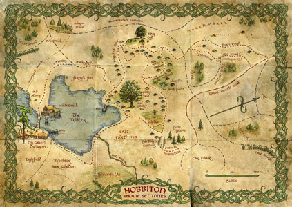Map of Hobbiton, by Daniel Reeve