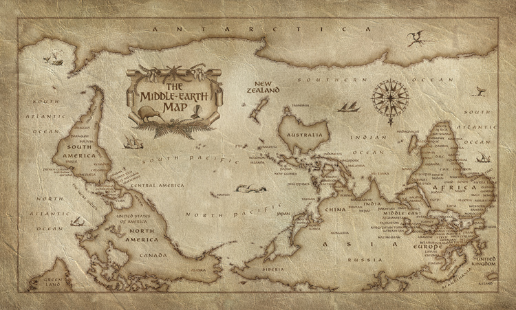 NZ New Zealand Middle-earth map Jacinda Ardern Rhys Darby Daniel Reeve