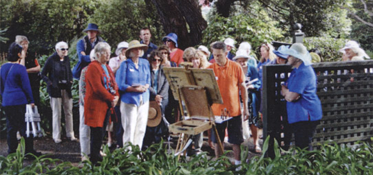 Daniel Reeve demonstrates watercolour painting at Government House